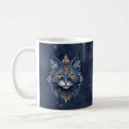 Zodiac Sign Scorpio och Celestial Cat Mugg