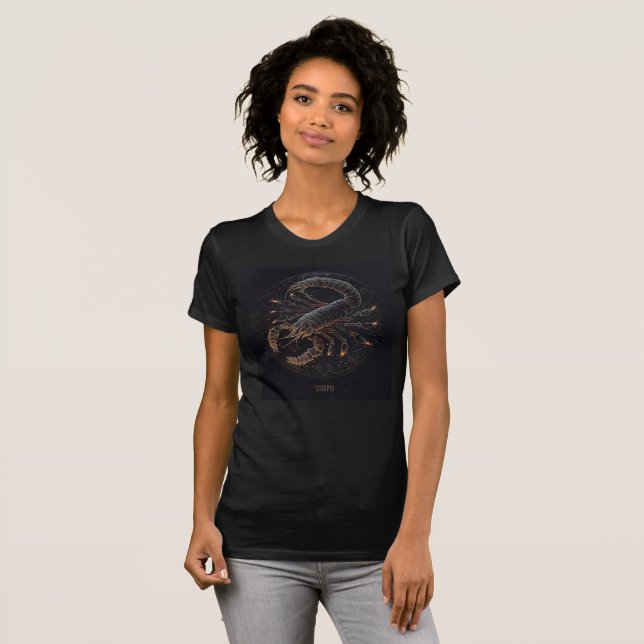Zodiac Sign Scorpio T Shirt (Hel framsida)