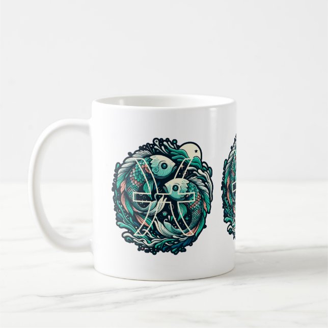 Zodiac Sign Series - Pisces Kaffemugg (Vänster)