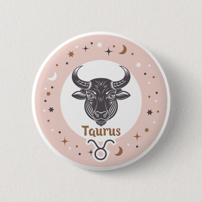 Zodiac Sign Taurus Knapp (Framsida)