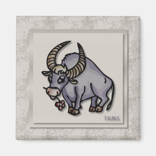 Zodiac Sign Taurus Magnet (Framsidan)
