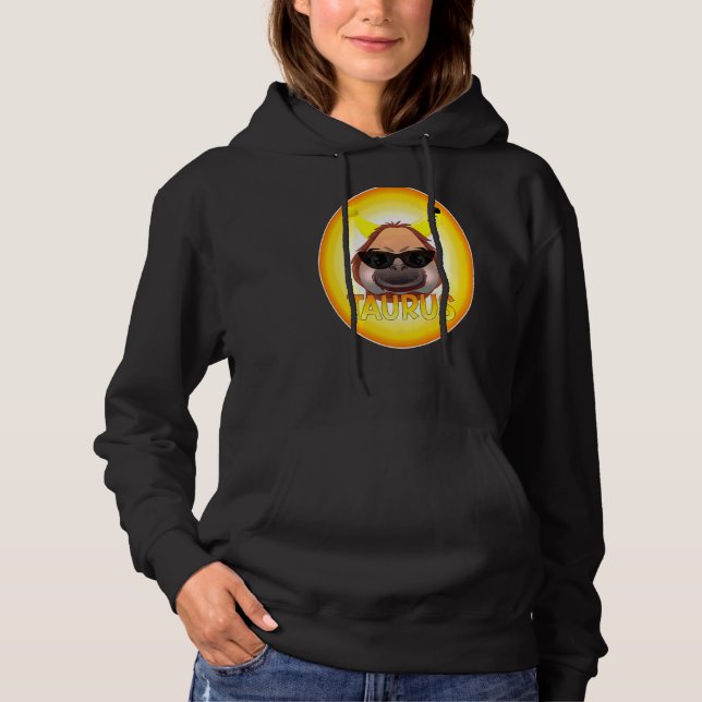Zodiac Sign Taurus Monkey Banana T Shirt (Framsida)