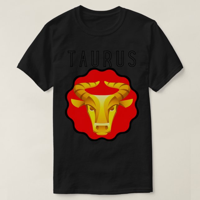Zodiac Sign Test Taurus Bull T Shirt (Design framsida)