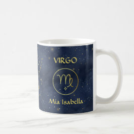 Zodiac Sign Våg och Celestial Cat Mugg