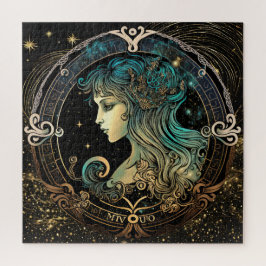 Zodiac Sign Våg Puzzle, 20" x20" 676 pcs. Pussel