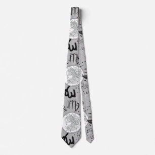 Zodiac Sign - Våg.w L Grått BG Slips