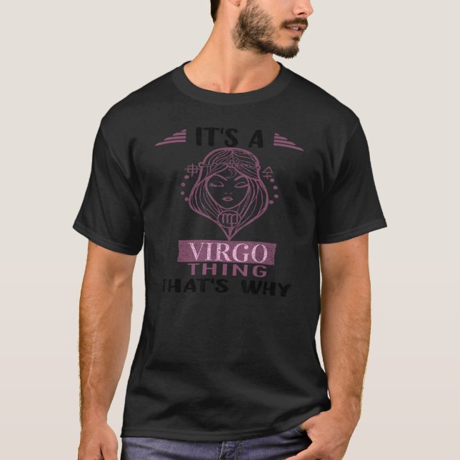 Zodiac Sign Virgo Astrology Horoscope   T Shirt (Framsida)