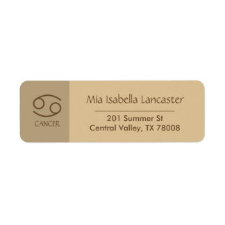 Zodiac - Signera cancerReturetiketter Returadress Etikett