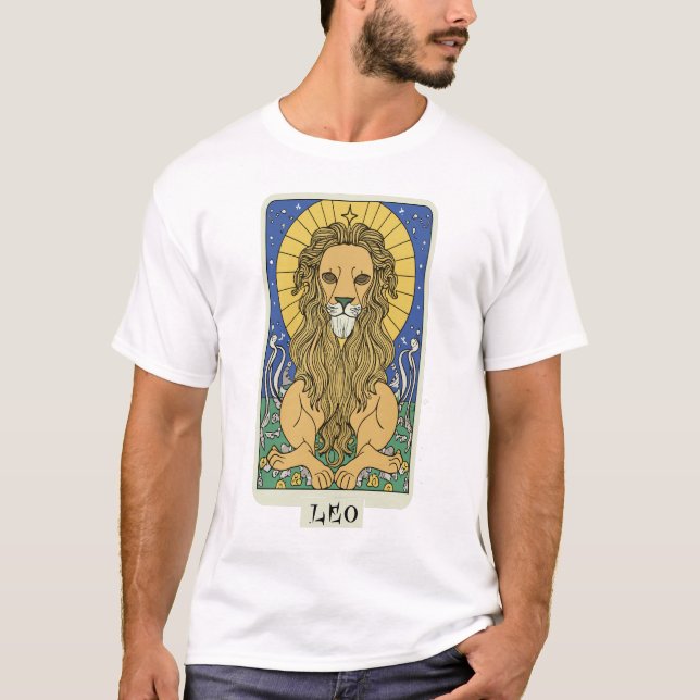 Zodiac-signera Leo Power Unisex T-Shirt (Framsida)