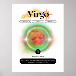 Zodiac Signera Våg Offert Earth Inslag Poster