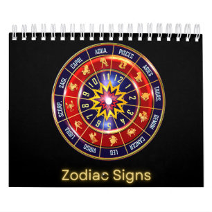 Zodiac signerar den asstrologiska samlingskalender kalender