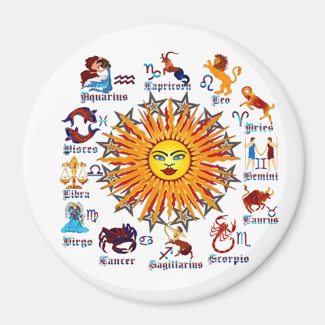 Zodiac-Signs-All-V-1 Magnet (Framsidan)