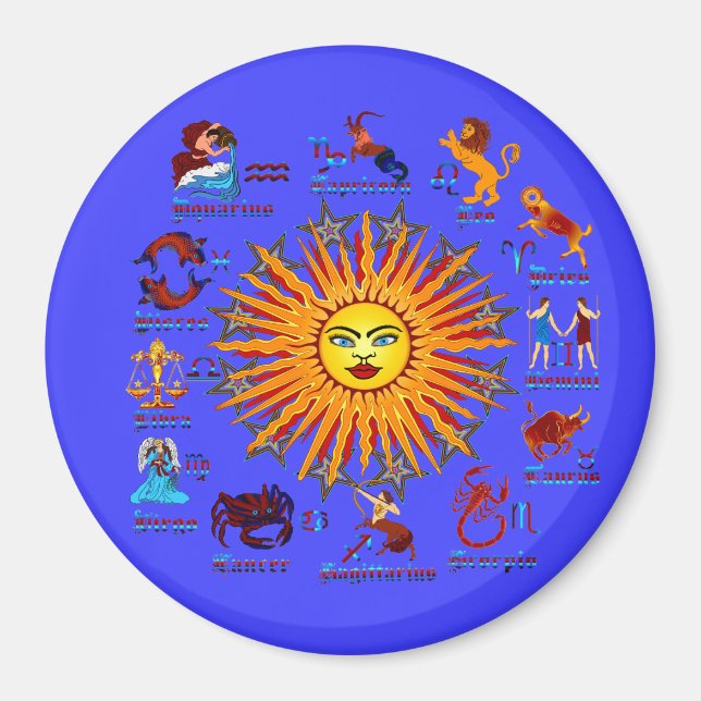 Zodiac-Signs-All-V-1 Magnet (Framsidan)