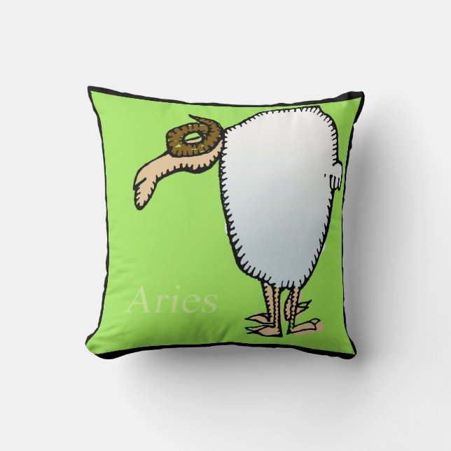 Zodiac Signs Aries Birthday Pillow Kudde (Framsida)