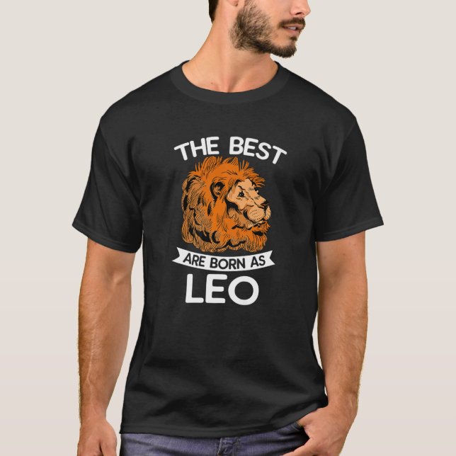 Zodiac Signs Astrology Horoscope  Astrologer Leo J T Shirt (Framsida)