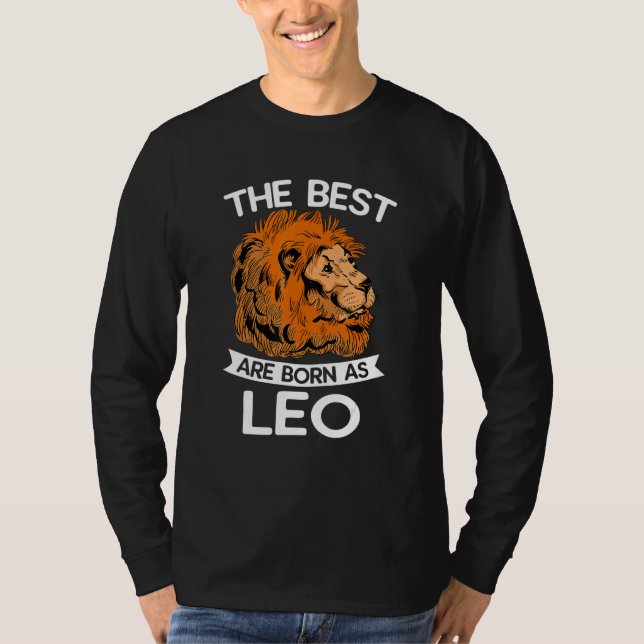 Zodiac Signs Astrology Horoscope  Astrologer Leo J T Shirt (Framsida)