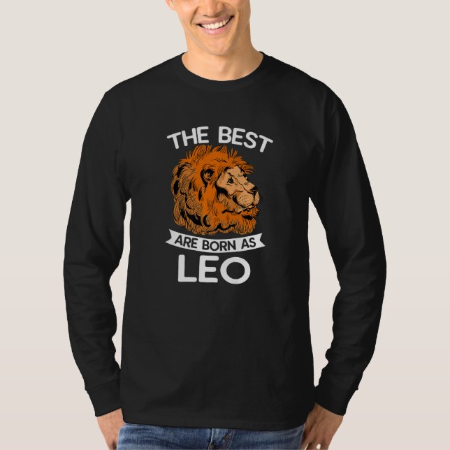 Zodiac Signs Astrology Horoscope  Astrologer Leo J T Shirt (Framsida)