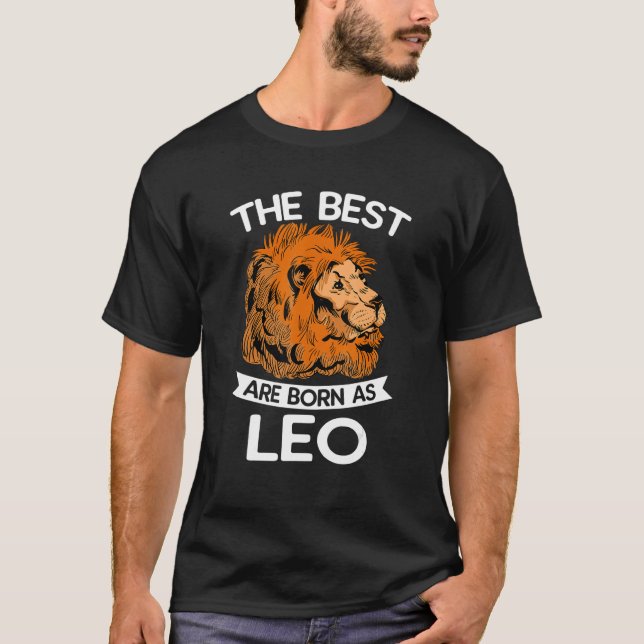 Zodiac Signs Astrology Horoscope  Astrologer Leo J T Shirt (Framsida)