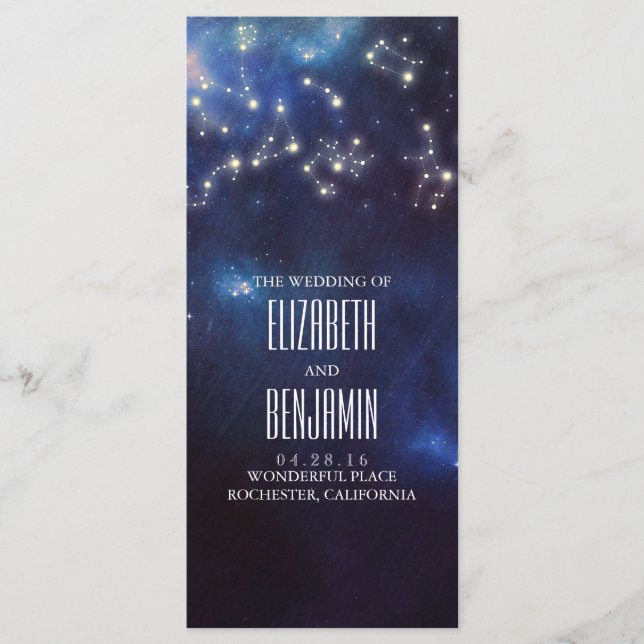 Zodiac Signs | Bröllopsprogram för konsolidering Program (Framsida)