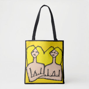 Zodiac Signs Gemini Birthday över Tote Bag 1 Tygkasse