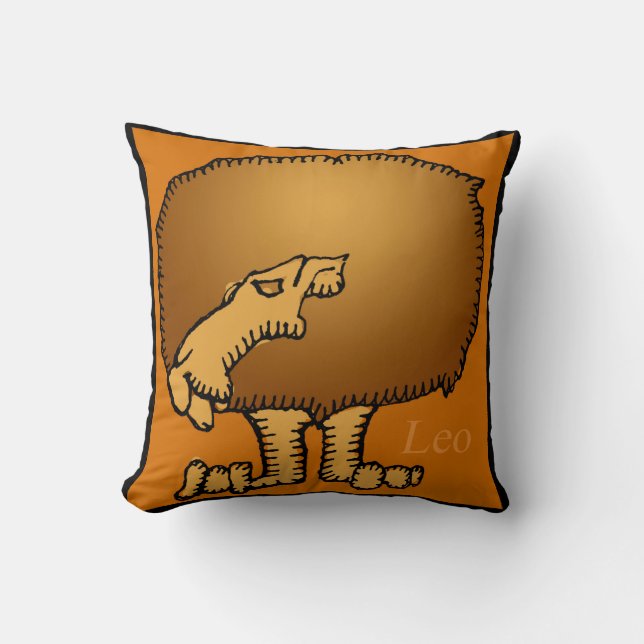 Zodiac Signs Leo Birthday Pillow Kudde (Framsida)