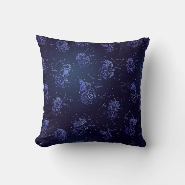 Zodiac Signs Mönster Kudde (Framsida)