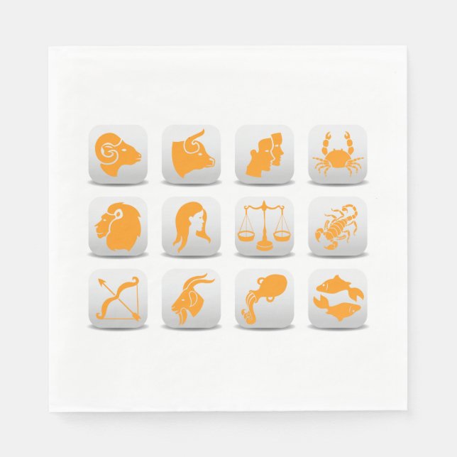Zodiac Signs Pappersservett (Framsidan)