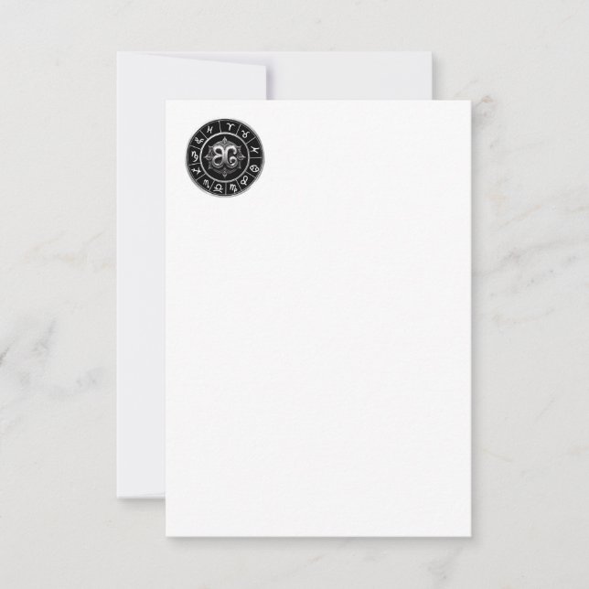 Zodiac signs tack kort (Framsida)