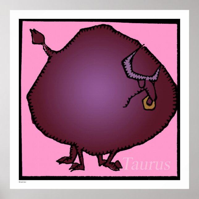 Zodiac Signs Taurus Birthday stor Poster 32 x 32 (Framsidan)