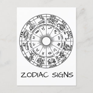 Zodiac Signs Vykort