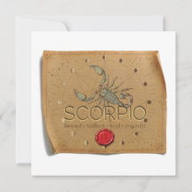 ZODIAC - Skorpionen - Personlig Noteskort