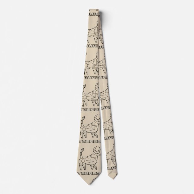 Zodiac-skylt Tie: Taurus (transparent) Slips (Framsida)