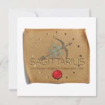 ZODIAC - Skytten - Personlig Noteskort