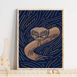 Zodiac Snake Animal Print | Skriv ut ögonblicksbil Poster