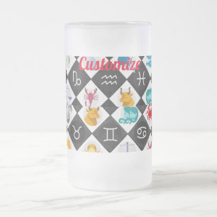 Zodiac Sol signerar Astrology Calendar Thunder_Cov Frostat Ölglas
