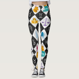 Zodiac Sol signerar Astrology Calendar Thunder_Cov Leggings