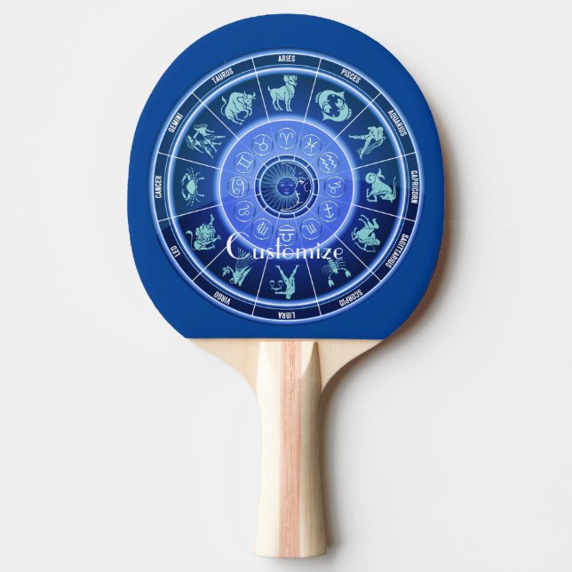 Zodiac Sol signerar Astrology Calendar Thunder_Cov Pingisracket (Framsidan)