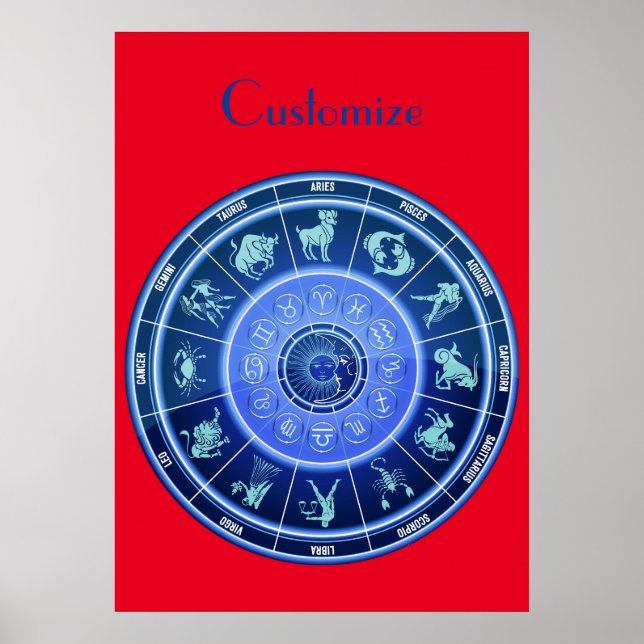 Zodiac Sol signerar Astrology Calendar Thunder_Cov Poster (Framsidan)