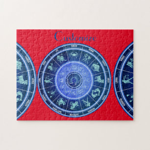 Zodiac Sol signerar Astrology Calendar Thunder_Cov Pussel
