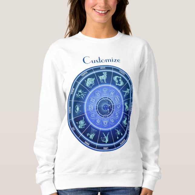 Zodiac Sol signerar Astrology Calendar Thunder_Cov T Shirt (Framsida)