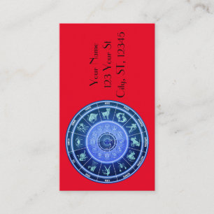 Zodiac Sol signerar Astrology Calendar Thunder_Cov Visitkort