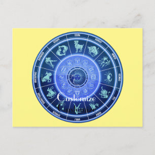 Zodiac Sol signerar Astrology Calendar Thunder_Cov Vykort