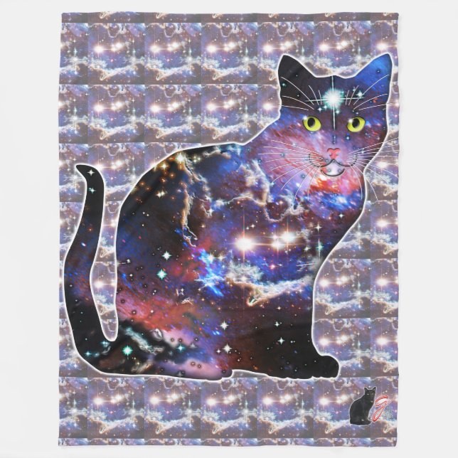 Zodiac Space in Cat Fleece Blanket (Framsidan)