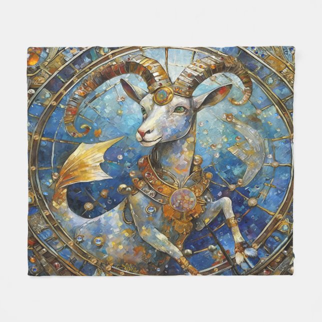 Zodiac - Stenbocken havsgeten Fleecefilt (Framsidan (Horisontell))