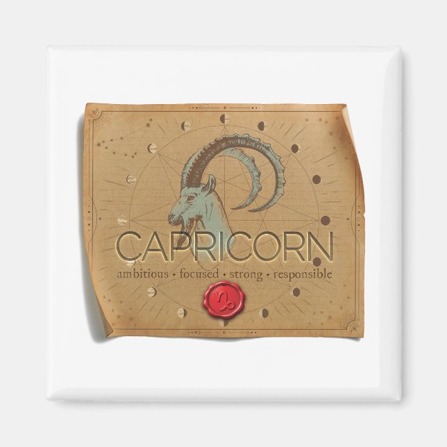 ZODIAC - Stenbocken - Magnet (Framsidan)