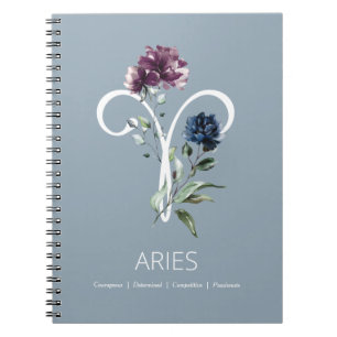 Zodiac Stjärntecken Aries Anteckningsbok