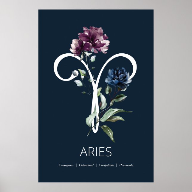 Zodiac Stjärntecken Aries Poster (Framsidan)
