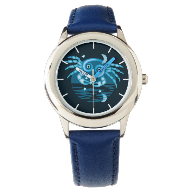 Zodiac-Stjärntecken - cancersymbol Armbandsur (Framsida)
