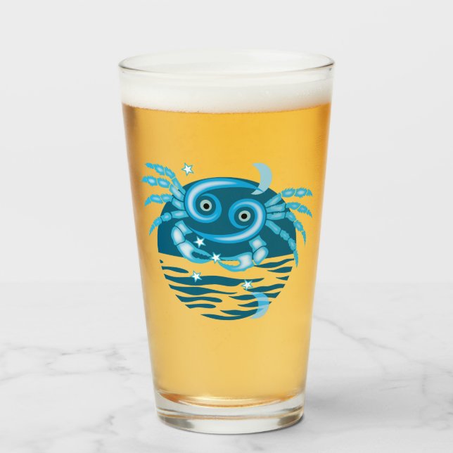 Zodiac-Stjärntecken - cancersymbol Glaskopp (Framsida fylld)