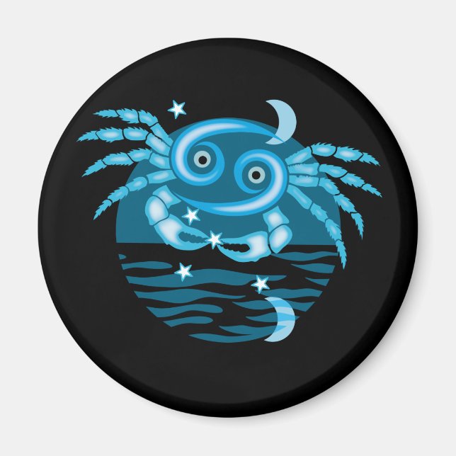 Zodiac-Stjärntecken - cancersymbol Magnet (Framsidan)